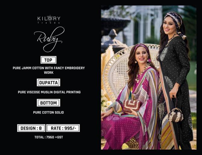 Ruby By Kilory Jam Cotton Printed Salwar Kameez Wholesale Clothing Suppliers In India
